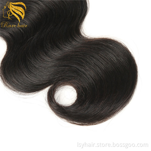 Lsy Brazilian Body Wave Human Hair Lace Closure 4"*4" Natural Free Part Middle Part Three Part Human Hair Weave Closures